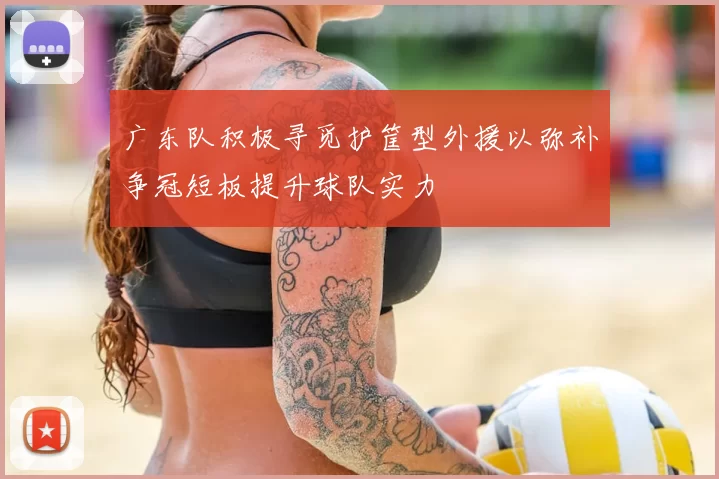 广东队积极寻觅护筐型外援以弥补争冠短板提升球队实力